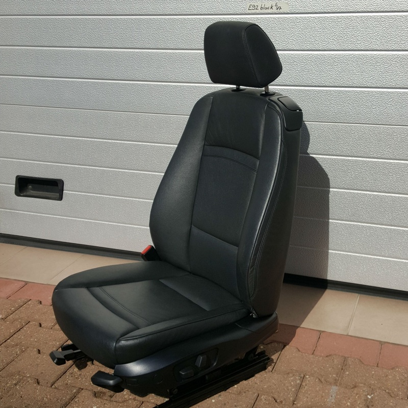 BMW E92 E93 Fahrer Sitz elektrisch Leder Dakota schwarz + Gestell  + Airbag