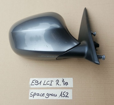 BMW E90 E91 LCI Aussenspiegel Seiten Spiegel RECHTS space grau metallic A52