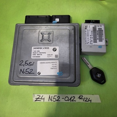 BMW Z4 Motorsteuergerät 7567012 N52 EWS Modul 6988104 + 1 Schlüssel 2,5 si Motor