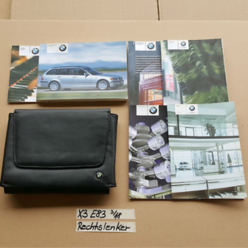 BMW X3 E83 Bord Mappe Leder Betriebsanleitung Service Heft english handbook