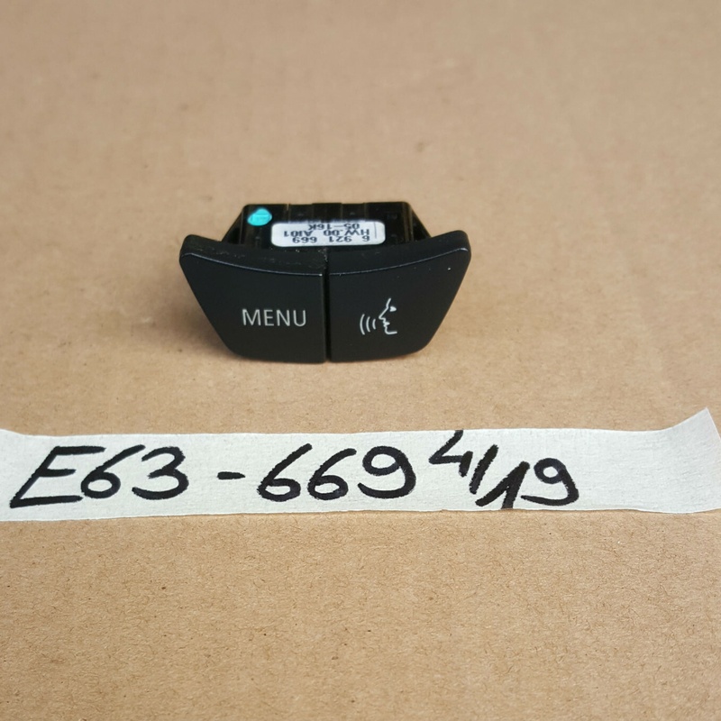 BMW E63 E60 E61 Menü Schalter Sprachsteuerung Navi Taste Menüschalter 6921669