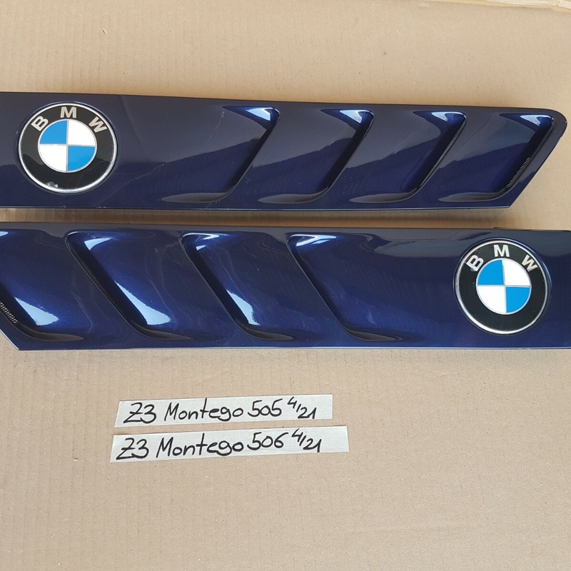 BMW Z3 Lufteinlass Ki​emen Ziergitter Motorhaube Montreal blau 297 RECHTS  LINKS