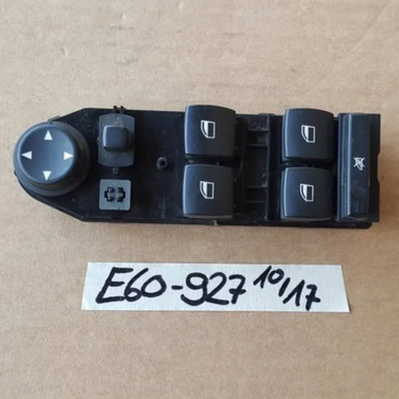 BMW 5er E60  E61 Schalter Fensterheber LINKS schwarz Fahrer Seite 6951927