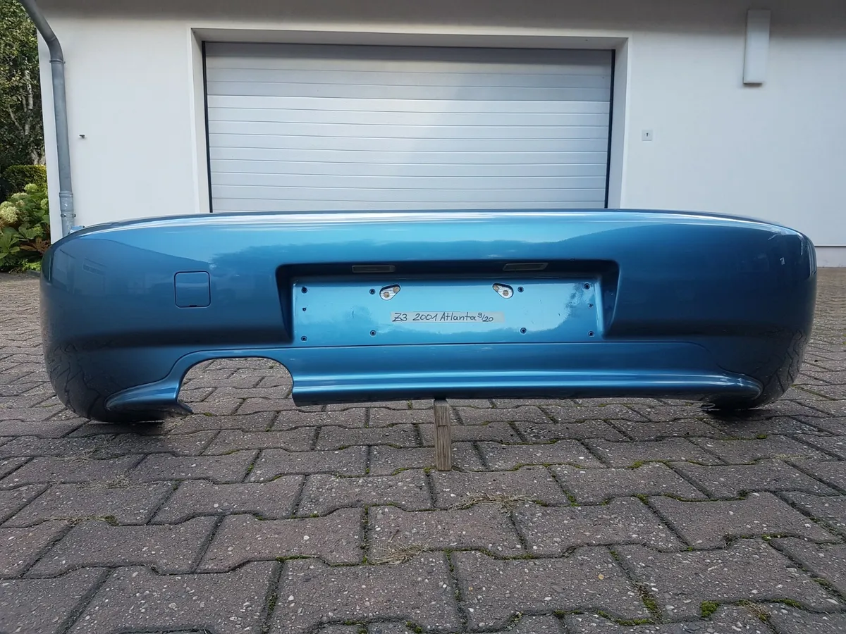 BMW Z3 Roadster Heckschürze Verkleidung Stoßstange HINTEN Atlanta blau ABHOLUNG 