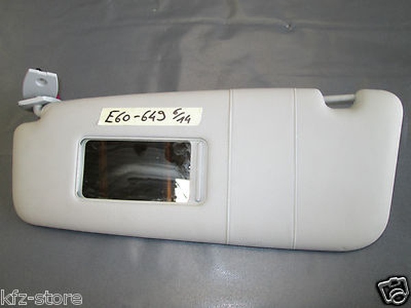 BMW E60  E61 Sonnenblende grau Sonnen Schutz Blende LINKS beleuchtet 7066649