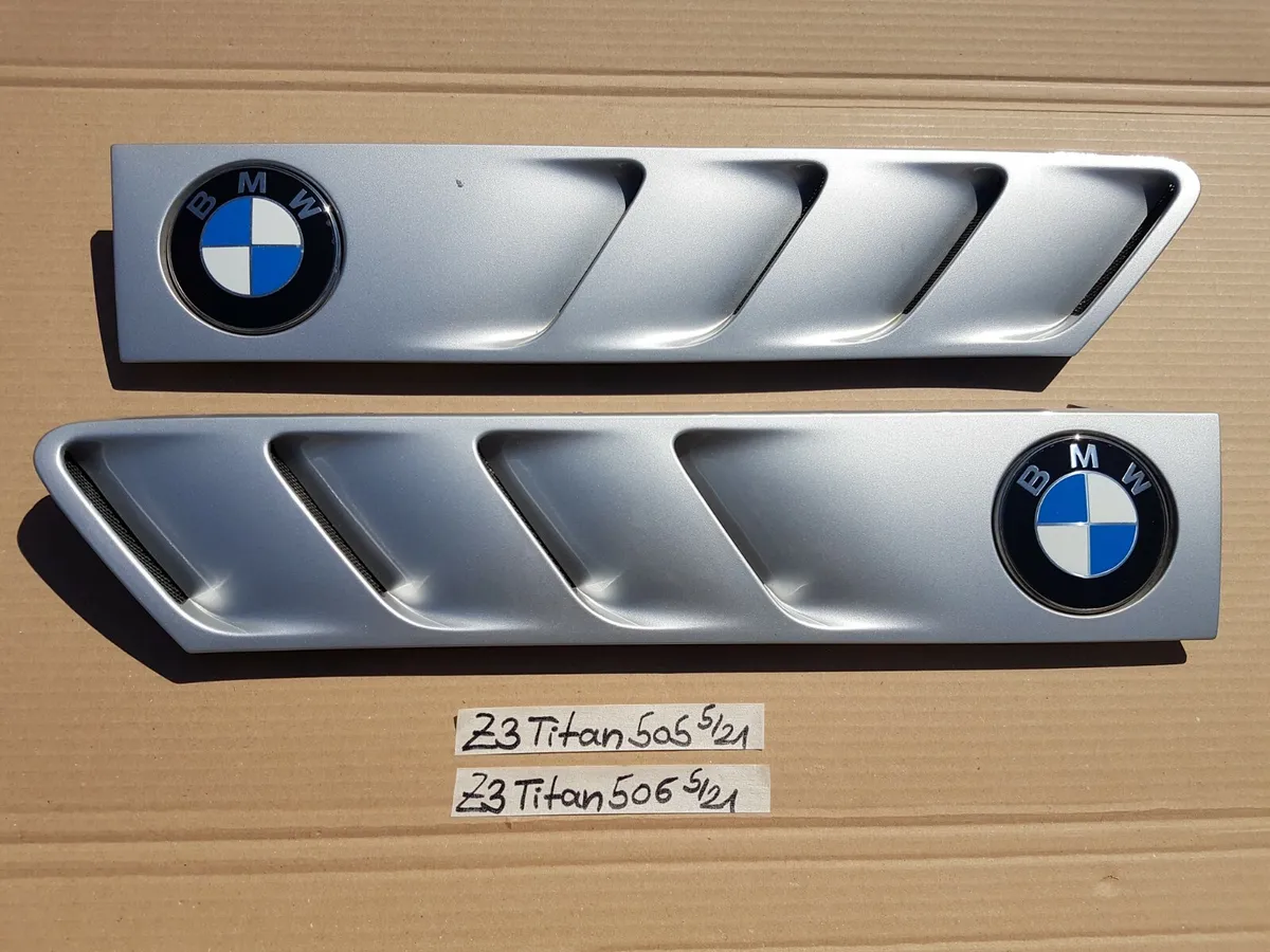 BMW Z3 Lufteinlass Ki​emen Ziergitter Motorhaube Titan Silber RECHTS + LINKS