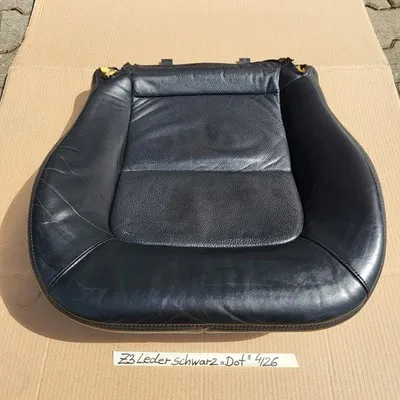 BMW Z3 Roadster Fahrer Sitz Bezug + Polster Kissen Unterteil Leder Dot schwarz