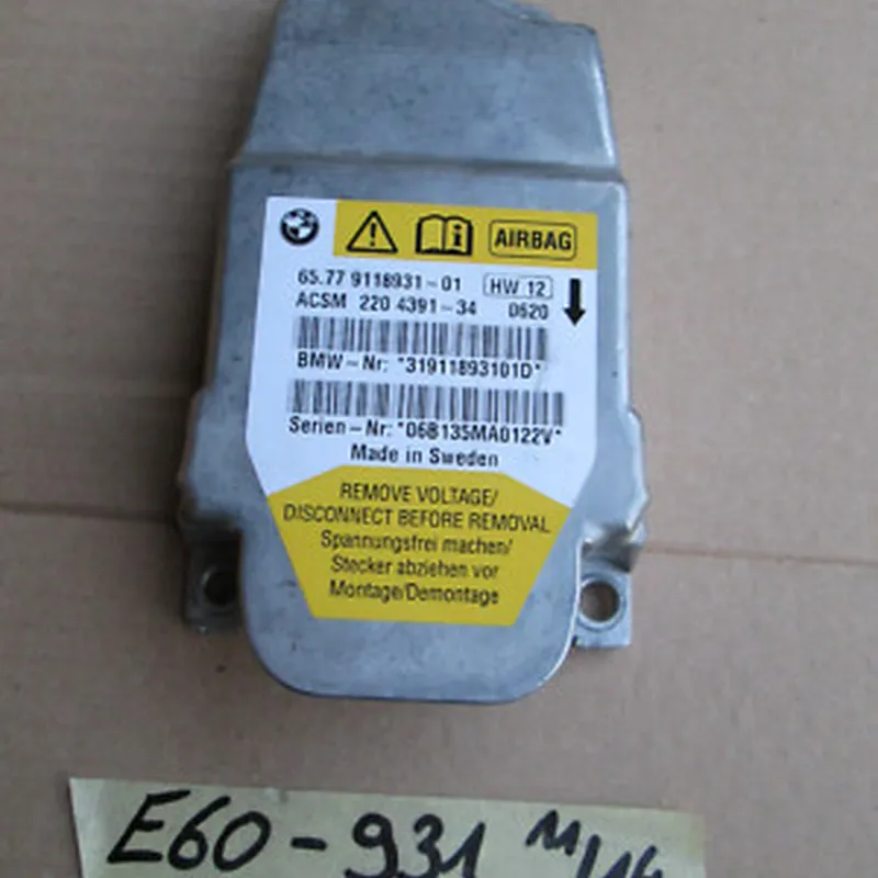 BMW E60 E61 Airbag Steuergerät Airbag ECU Safety Modul Control Unit 9118931