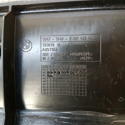 BMW E61 Heckdeckel Teppich Verkleidung  Abdeckung Heckklappe Kofferraum Klappe