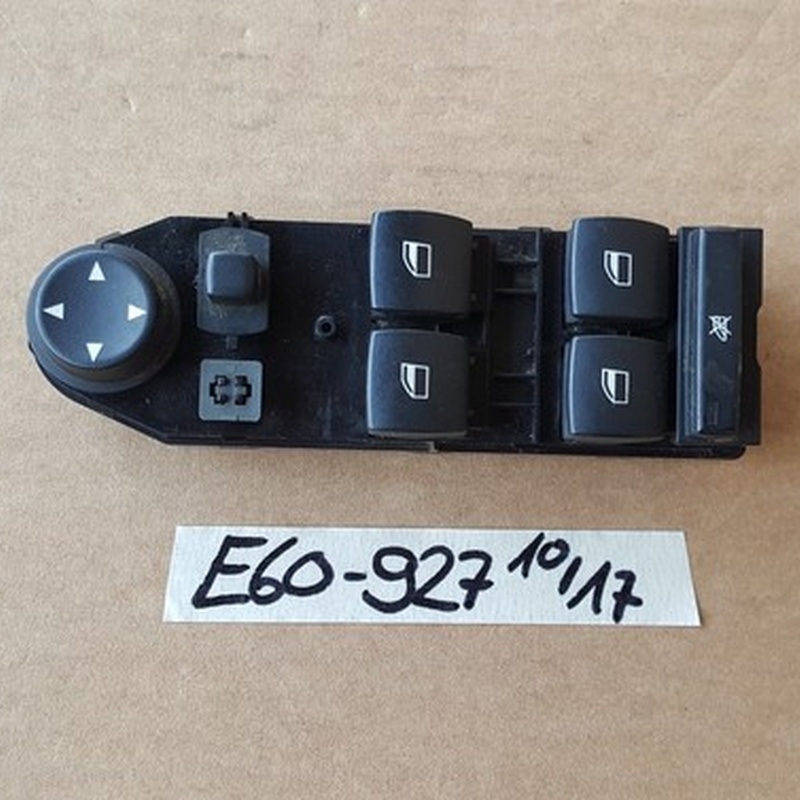 BMW 5er E60  E61 Schalter Fensterheber LINKS schwarz Fahrer Seite 6951927
