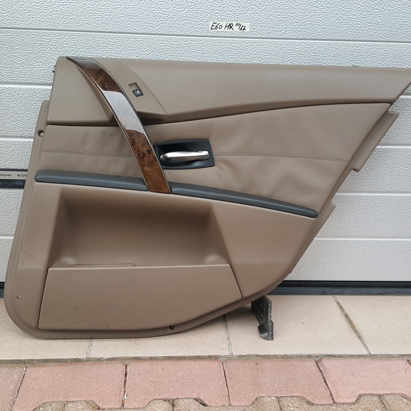 BMW E60 E61 Tür Verkleidung hinten rechts ODER links Leder trüffel braun
