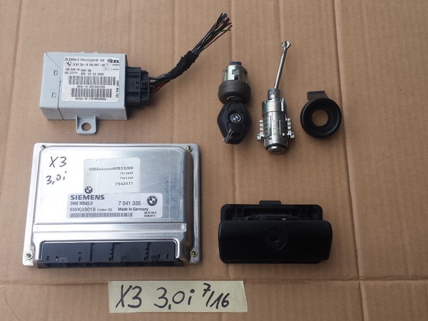 BMW  X3 E83 Motor Steuergerät  Grundsteuergerät 7542471 + EWS + Schlüssel