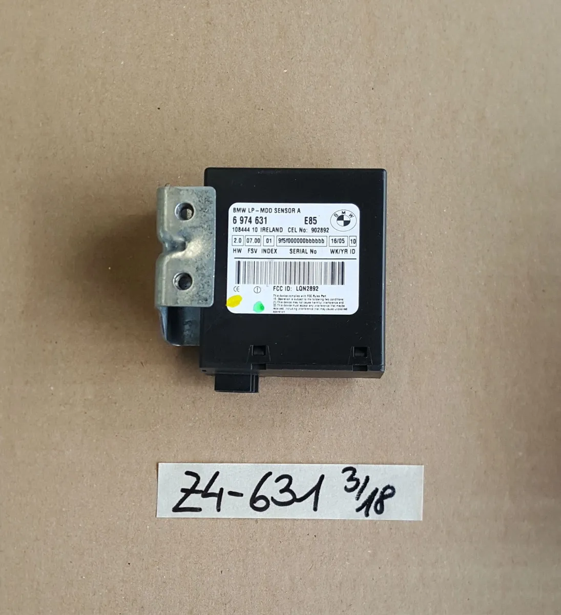 BMW Z4 E85 / Z8 E52 Z3  Alarm Modul Steuergerät Radarinnenraumschutz 6974631