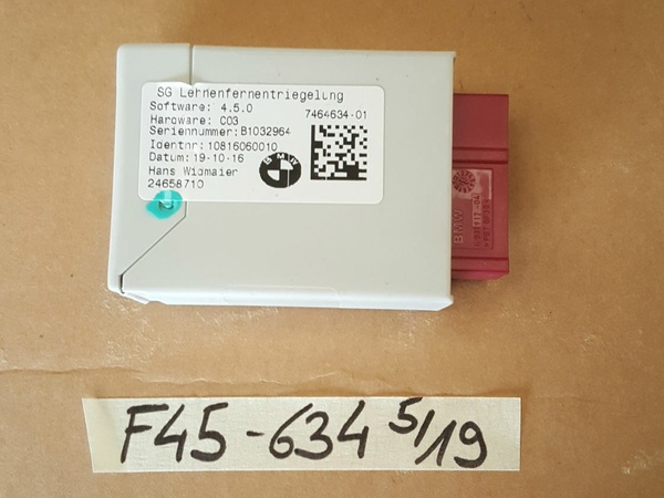 BMW F45 F46 Rückenlehne Steuergerät ECU Modul 7464634 SG Lehnen Entriegelung
