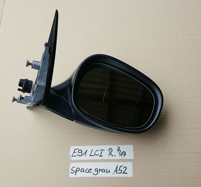 BMW E90 E91 LCI Aussenspiegel Seiten Spiegel RECHTS space grau metallic A52