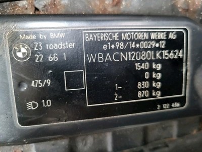 BMW Z3 Frontschürze M-Stange Verkleidung Stoßstange Träger  VORNE Schwarz ABHOL