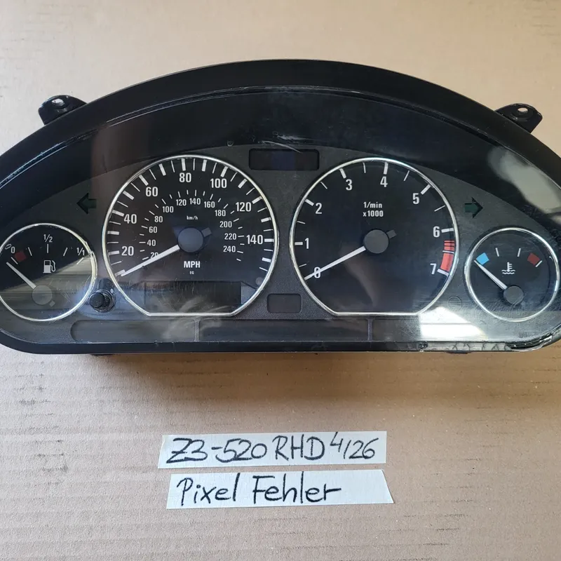 BMW Z3 Roadster Meilen Tacho Scheibe Instrument Tachometer 6901520 Pixel Fehler