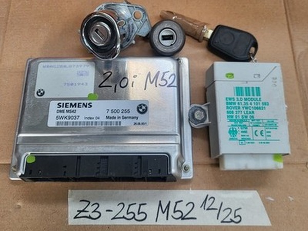 BMW Z3 Motorsteuergerät 7500255  Wegfahrsperre EWS Modul  Zünd + Tür Schloss M52