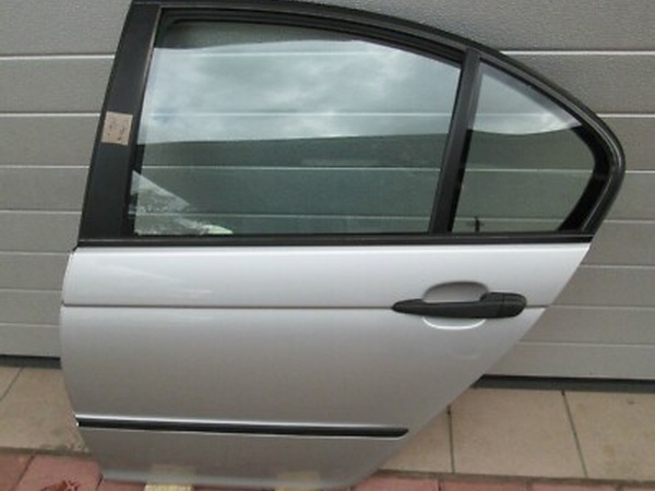 BMW E46 Limousine Tür HINTEN LINKS Seitentür Fahrer Seite TITAN Silber ABHOLUNG