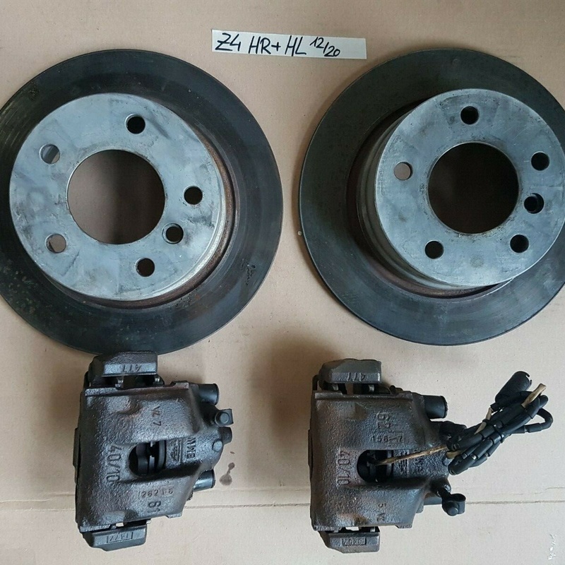original BMW Z4 E85 Bremsscheiben Bremssattel Bremsbeläge hinten rechts + links 