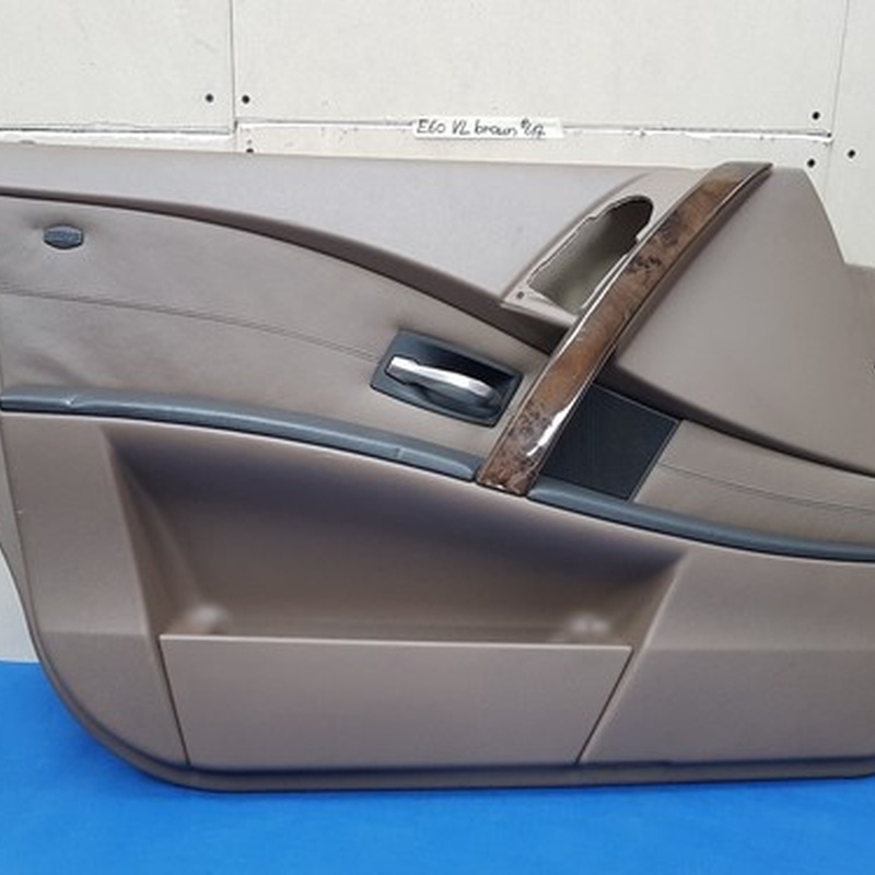 BMW E60 E61 Türverkleidung VORNE LINKS Leder Dakota Trüffel braun  ABHOLUNG