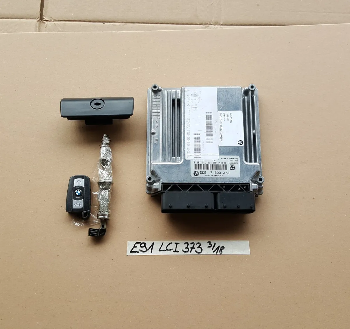 BMW E90 E91 DDE Motor Steuergerät 7803373 Modul Türschloss Schlüssel