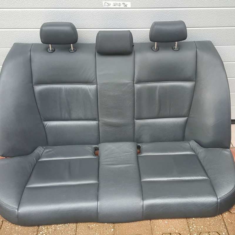 BMW E90 Rückbank Sitz HINTEN Rücksitz Bank Leder schwarz  ABHOLUNG