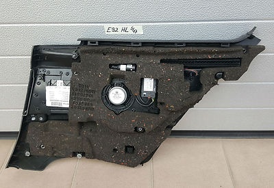 BMW E92 Seiten Verkleidung innen HINTEN LINKS Leder schwarz ohne Gurtbringer