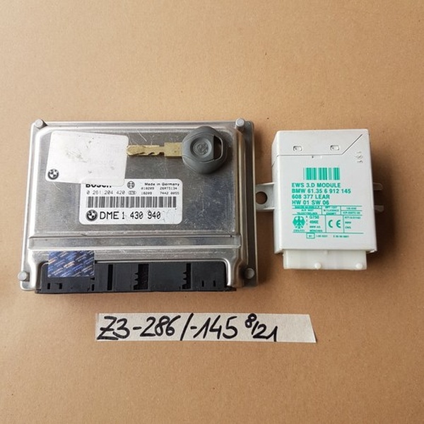 BMW Z3 Motorsteuergerät M43  118 PS 7503286 + EWS 3 Modul 6912145 + Schlüssel