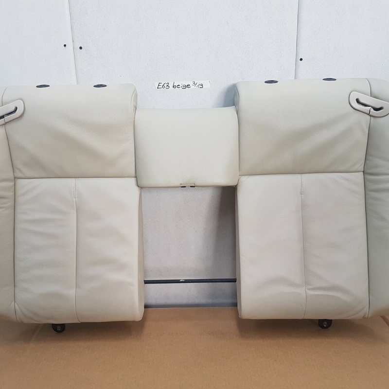BMW 6er E63 Leder Sitz Rücksitzbank beige Rückbank Oberteil ohne Kopfstützen