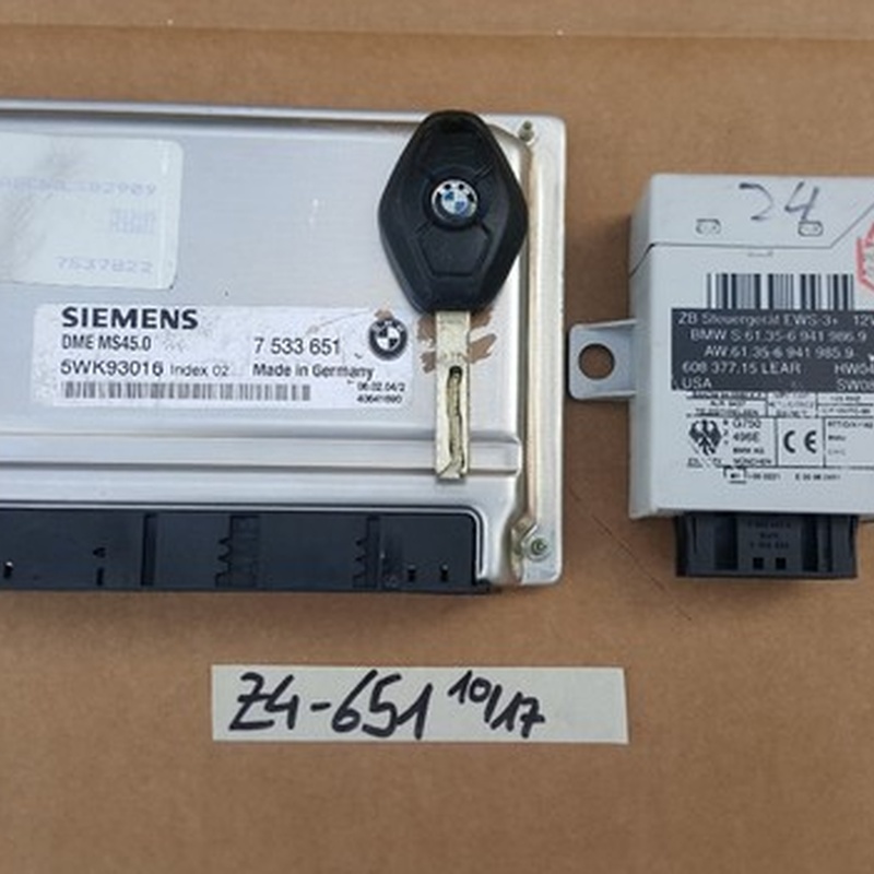 BMW Z4 E85 Motor Steuergerät DME Siemens 7533651 EWS Modul 6941986 + 1 Schlüssel