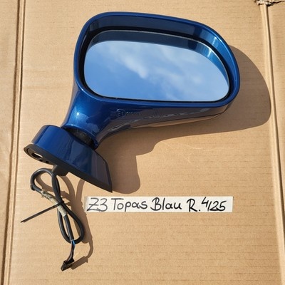 BMW Z3 Roadster Seiten Außen Spiegel Gehäuse Glas Motor RECHTS Topas Blau