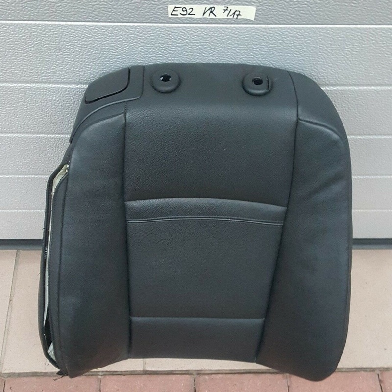 BMW E92 E93 Beifahrer Sitz Rücken Lehne  Leder Bezug Dakota schwarz 9116908