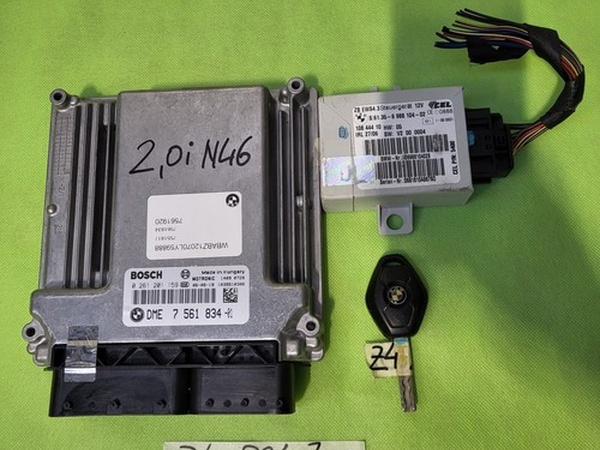 BMW Z4 E85 Steuergerät N46 Motor 7561834 EWS Modul 9127086 mit 1 Schlüssel Chip