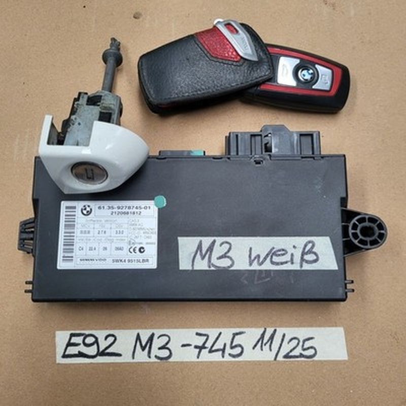 BMW E92 M3 Steuergerät  CAS Modul 9278745 Schlüssel Chip Türschloss RHD