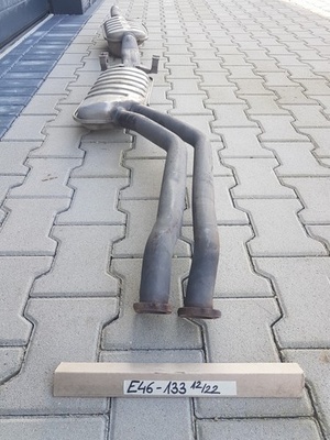 BMW E46 Auspuff Endschalldämpfer Endtopf + Mittelschalldämpfer 1722132 ABHOLUNG