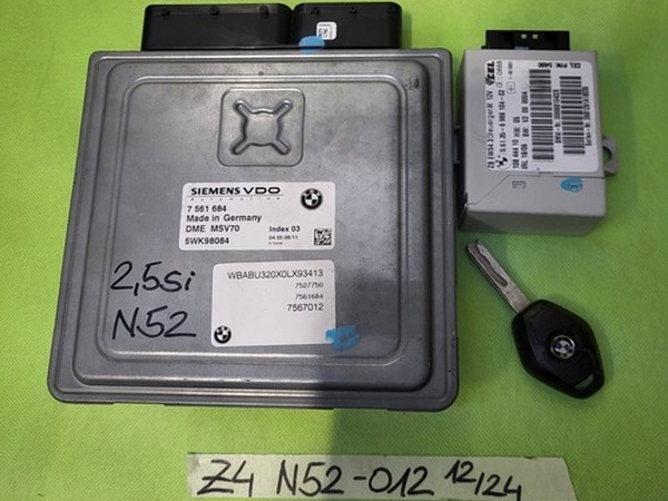 BMW Z4 Motorsteuergerät 7567012 N52 EWS Modul 6988104 + 1 Schlüssel 2,5 si Motor