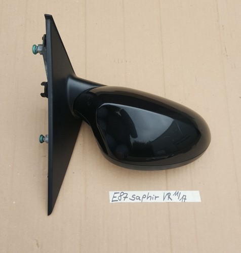 BMW E87 1er Seiten Außen Spiegel RECHTS black Saphir Schwarz metallic 475