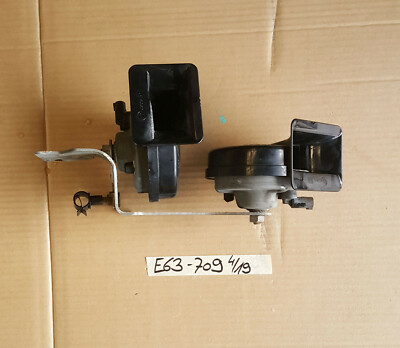 BMW E63 E64 E60 E61 Hupe high + low Fanfare / Signal Horn + Halter 6935709 – Bild 2