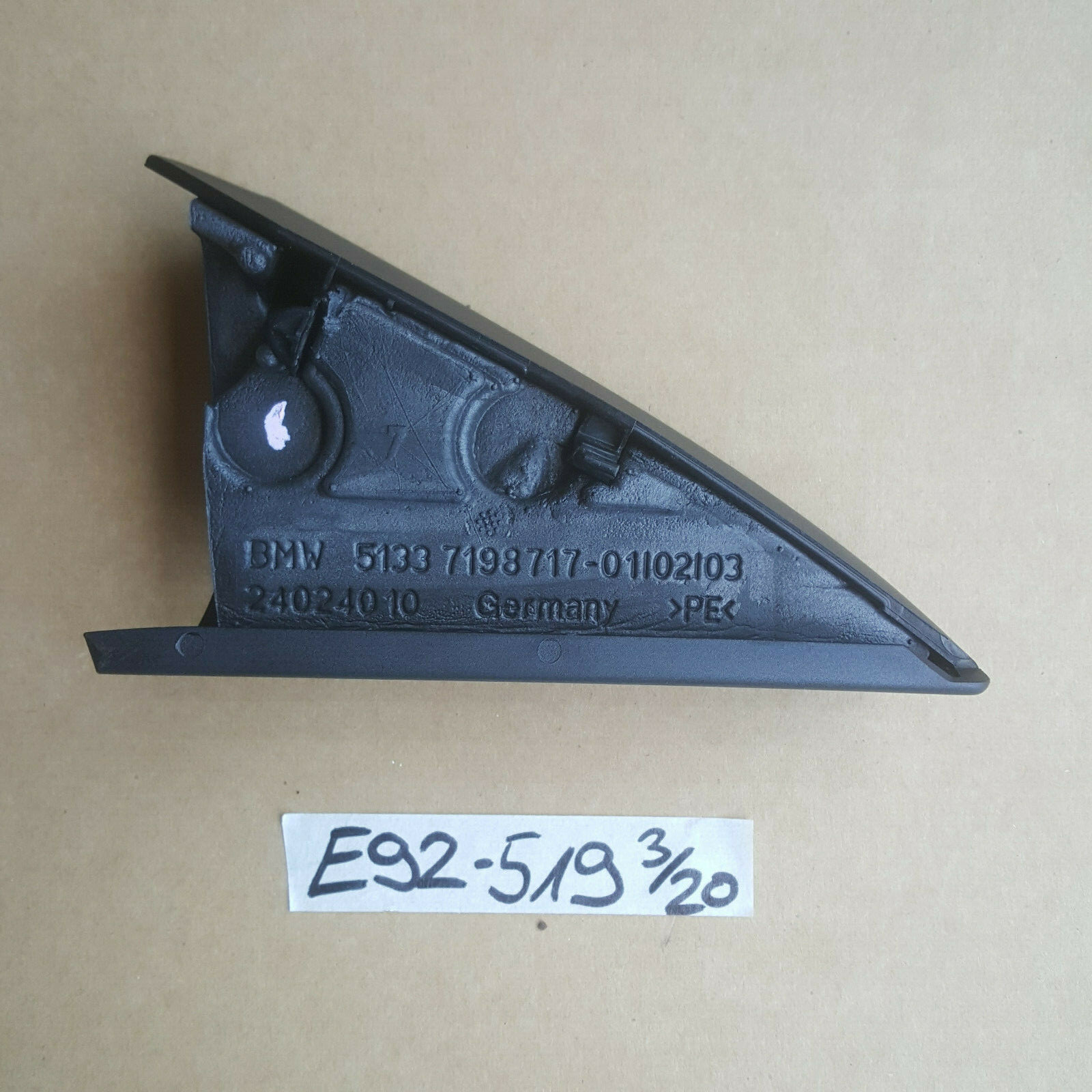 BMW E92 E93 Eckblende Tür Fenster Abdeckung innen Spiegel Dreieck LINKS 7162519 – Bild 3