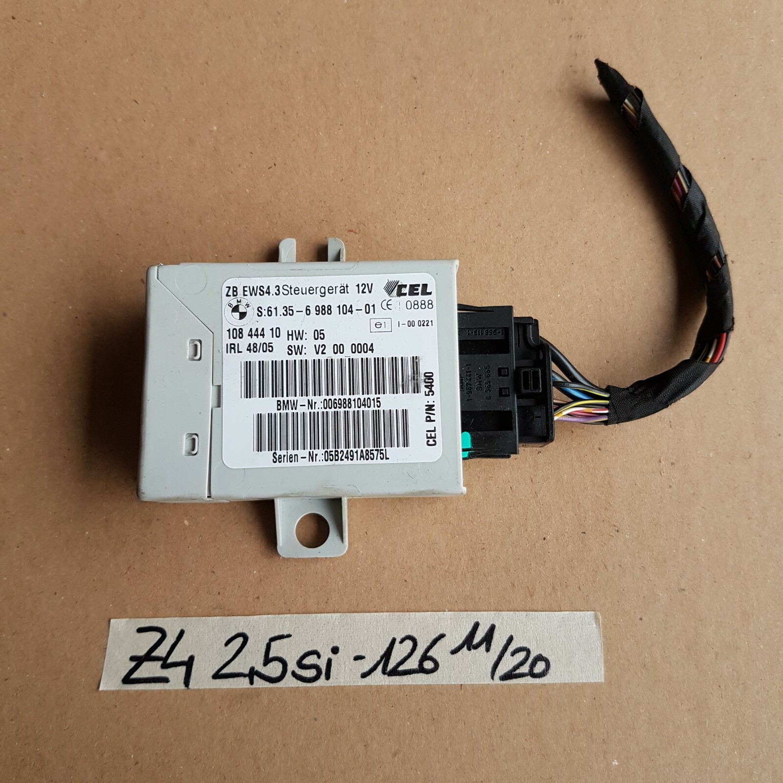 BMW Z4 E85 Motor Steuergerät DME Siemens 7565126 + EWS Modul 6988104 + Schlüssel