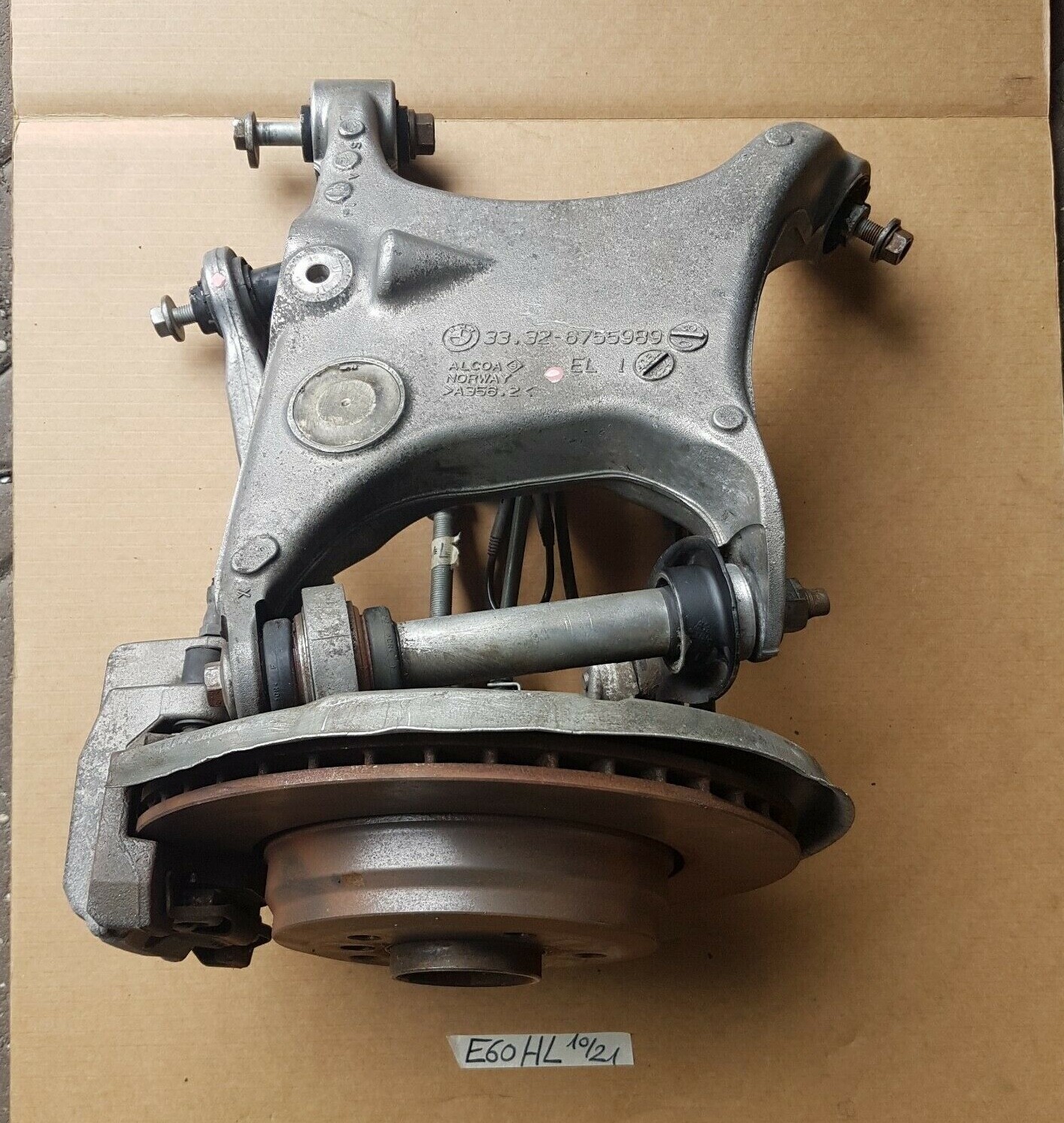 BMW E60 Achsschwinge Achsschenkel Radnabe Schwenklager Zugstrebe HINTEN LINKS – Bild 2