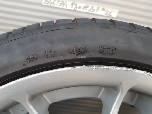 BMW E46 Z4 E85 Alufelge Kreuzspeiche M Felge 8 J x 18 Zoll + Pirelli Reifen – Bild 2