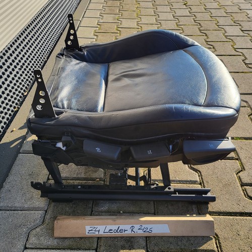 BMW Z4 E85 Beifahrer Sitz Unterteil Leder Schwarz + Gestell Schiene Manuell – Bild 2