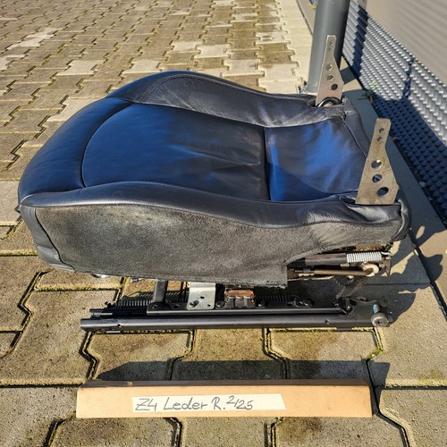 BMW Z4 E85 Beifahrer Sitz Unterteil Leder Schwarz + Gestell Schiene Manuell – Bild 3