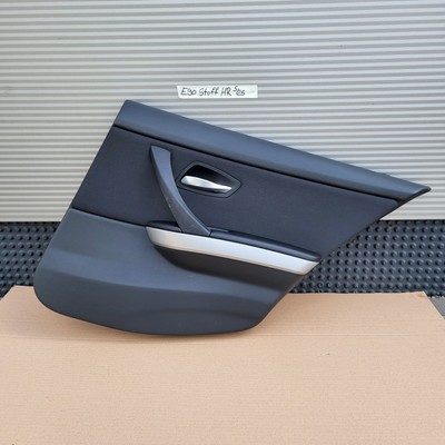 BMW E90 Türtafel / Tür Verkleidung HINTEN RECHTS Stoff Fluid Anthrazit – Bild 1