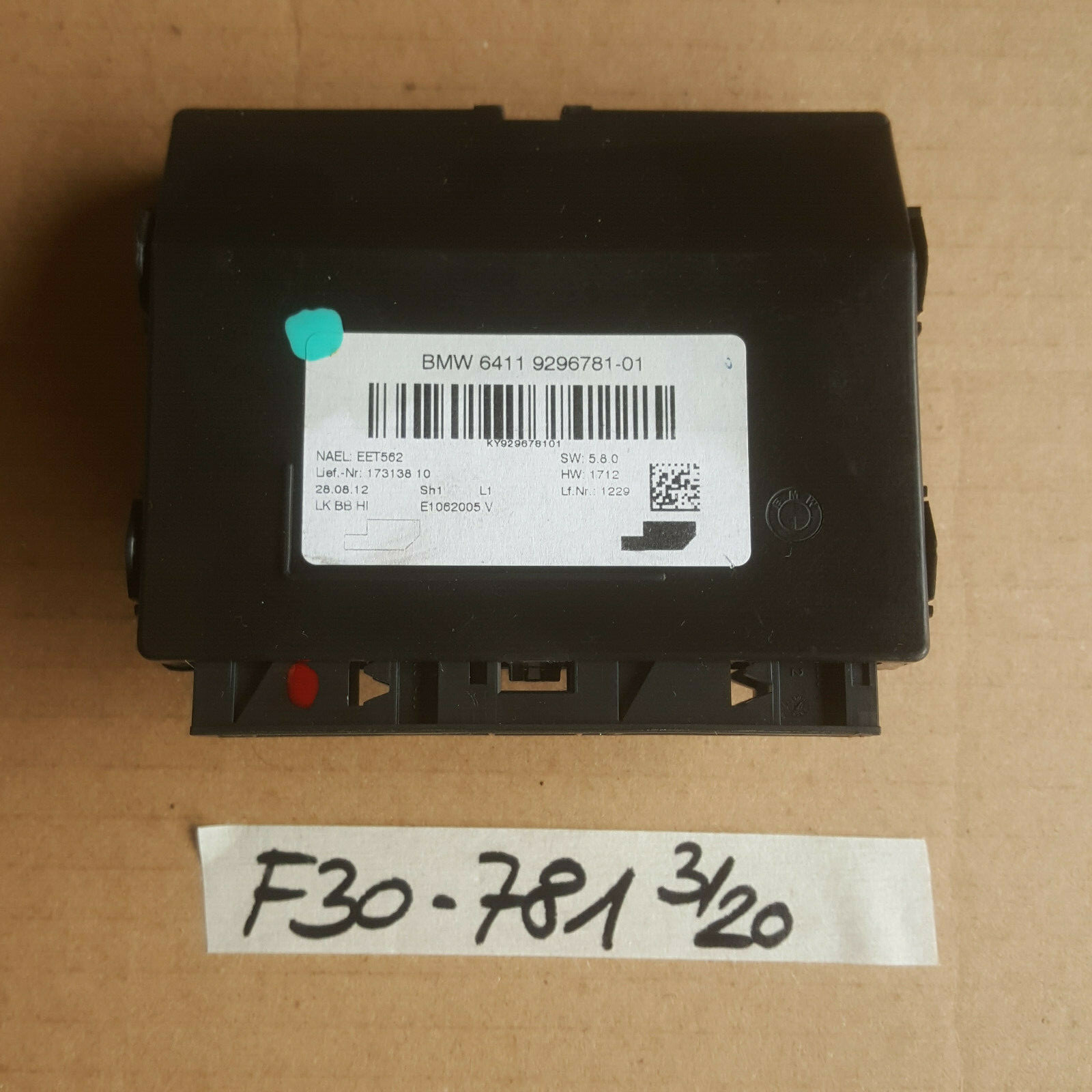 BMW F21 F30 F31 Steuergerät Klimaanlage Heizung Klimaautomatik 9296781 Abholung – Bild 1