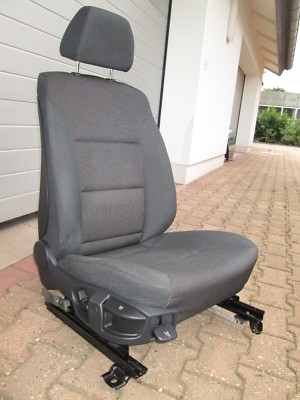 BMW E60 E61 Beifahrer Sitz grau Jul Edward Anthrazit Stoff ABHOLUNG – Bild 1