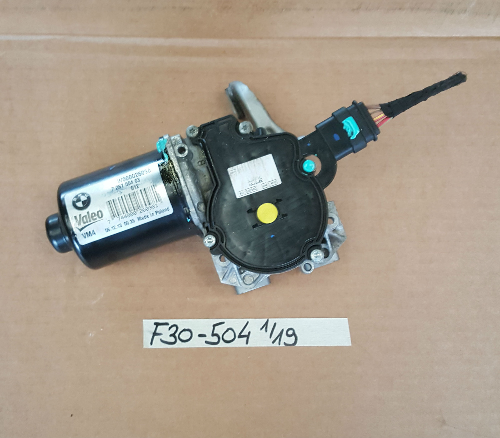 BMW F30 F31 F34 Scheibenwischer Motor Wischanlage VORNE 7267504 – Bild 1