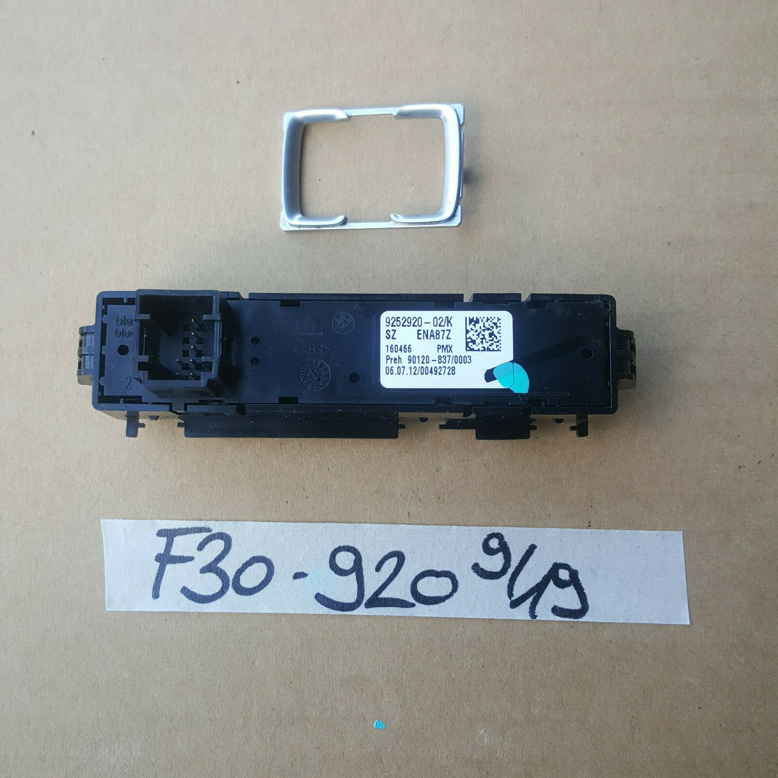 BMW F30 F31 Schalter Knopf Sport Eco Sport Bedieneinheit Mittelkonsole 9252920 – Bild 3